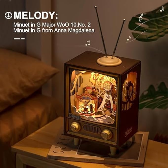 ROKR 3D WOODEN PUZZLE MUSIC BOX & NIGHT LIGHT | WOODEN MODEL KIT GIFT FOR ADULTS KIDS  SUNSET CARNIVAL - Image 2